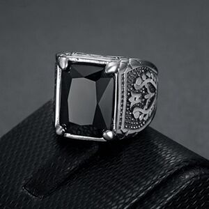 Maxpower (black, 13) Hip Hop Punk Vintage Ring For Men 316 Stainless Steel With Multicolo Maxpower (black, 13) Hip Hop Punk Vintage Ring For Men 316 Stainless Steel With Multicolo