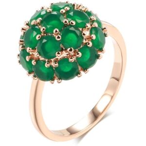 Maxpower (green, 10) Full Emerald Green Zircon Spherical Luxury Rings Women Wedding Party Maxpower (green, 10) Full Emerald Green Zircon Spherical Luxury Rings Women Wedding Party