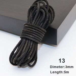 Maxpower (13) 5 Meters Diy Coffee/red/brown 3mm Round/flat Leather Rope Natural Genuine L Maxpower (13) 5 Meters Diy Coffee/red/brown 3mm Round/flat Leather Rope Natural Genuine L