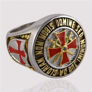 Maxpower (as the picture, 11) Size 7-14 Stainless Steel Ring In Hoc Signo Vinces Knight T Maxpower (as the picture, 11) Size 7-14 Stainless Steel Ring In Hoc Signo Vinces Knight T