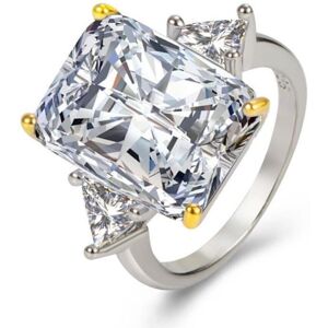 Maxpower (white, Adjustable opening) Two-color Rectangular Diamond Ring, High Carbon, 10g Maxpower (white, Adjustable opening) Two-color Rectangular Diamond Ring, High Carbon, 10g