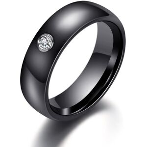 Maxpower (black, 8) Black And White Ceramic Ring Fashion Men And Women Trend Couple Diamo Maxpower (black, 8) Black And White Ceramic Ring Fashion Men And Women Trend Couple Diamo