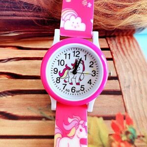 Maxpower (rose red) Cute Silicone Children Watches Cartoon Unicorn Boys Girls Kids Wristw Maxpower (rose red) Cute Silicone Children Watches Cartoon Unicorn Boys Girls Kids Wristw