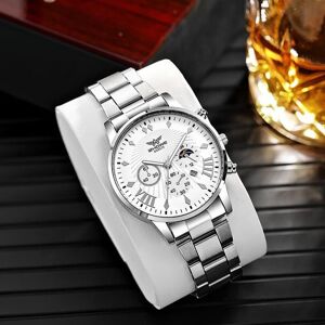 Maxpower (white) Men's Stainless Steel Quartz Watch With Date Display Maxpower (white) Men's Stainless Steel Quartz Watch With Date Display