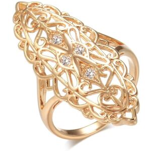Maxpower (rose gold, 11) Kinel Vintage Openwork Big Size Ring With Rose Gold Maxpower (rose gold, 11) Kinel Vintage Openwork Big Size Ring With Rose Gold