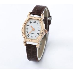 Maxpower (coffee) Vintage Simple Women Quartz Watches Clock Retro Fashion Solid Color Fau Maxpower (coffee) Vintage Simple Women Quartz Watches Clock Retro Fashion Solid Color Fau