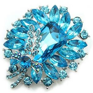 Maxpower (lake blue) Women's Banquet Party Broach Blue Clear Butterfly Pin Brooch Maxpower (lake blue) Women's Banquet Party Broach Blue Clear Butterfly Pin Brooch
