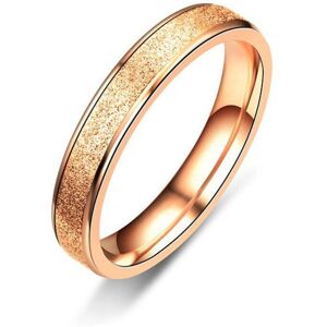 Maxpower (rose gold, 6) Rose Gold Silver Color Stainless Steel Frosted Couple Rings For W Maxpower (rose gold, 6) Rose Gold Silver Color Stainless Steel Frosted Couple Rings For W