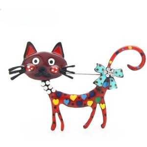 Maxpower (Red) Lovely Cat Brooches 2-color Enamel Pet Animal Party Casual Brooch Pins For Maxpower (Red) Lovely Cat Brooches 2-color Enamel Pet Animal Party Casual Brooch Pins For