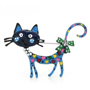 Maxpower (Blue) Lovely Cat Brooches 2-color Enamel Pet Animal Party Casual Brooch Pins Fo Maxpower (Blue) Lovely Cat Brooches 2-color Enamel Pet Animal Party Casual Brooch Pins Fo