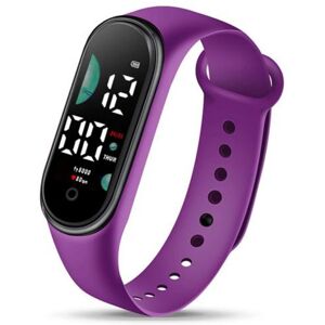 Maxpower (purple) Kids Electronic Watch Sports Waterproof Large Font Screen Led Display L Maxpower (purple) Kids Electronic Watch Sports Waterproof Large Font Screen Led Display L