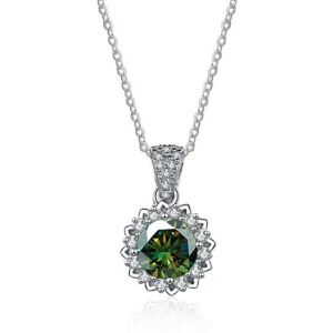 Maxpower (dark green, 45cm) Bague Ringen 1 Carat Round Vvs D Color Moissanite Necklace La Maxpower (dark green, 45cm) Bague Ringen 1 Carat Round Vvs D Color Moissanite Necklace La