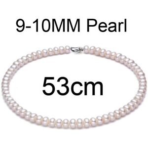 Maxpower (white, 53cm) Lsooyh 9-10mm Natural Freshwater Pearl Necklace For Women White Pe Maxpower (white, 53cm) Lsooyh 9-10mm Natural Freshwater Pearl Necklace For Women White Pe