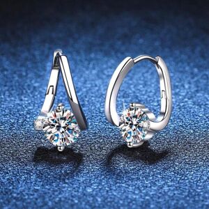 Maxpower (as the picture, Moissanite) D Color 100% Real 1ct Moissanite Hoop Earrings For Maxpower (as the picture, Moissanite) D Color 100% Real 1ct Moissanite Hoop Earrings For