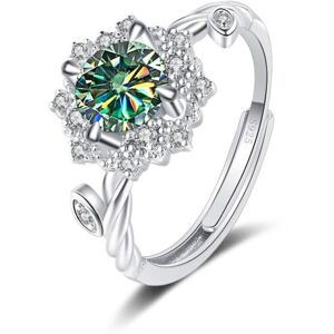 Maxpower (green, 1ct adjustable) Bague Ringen Round 8h8a Vvs D Color 1ct Moissanite Ring Maxpower (green, 1ct adjustable) Bague Ringen Round 8h8a Vvs D Color 1ct Moissanite Ring