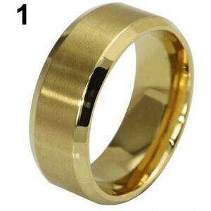 Maxpower (golden, US 10) 8mm Men's Women's Fashion Titanium Steel Polished Band Maxpower (golden, US 10) 8mm Men's Women's Fashion Titanium Steel Polished Band