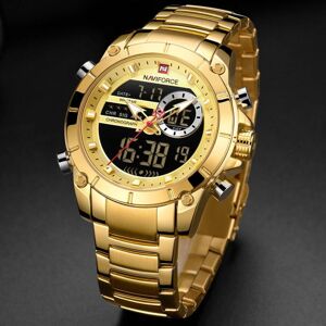 Maxpower (Gold) Naviforce Mens Fashion Dual Display Watches Stainless Steel Luxury Digita Maxpower (Gold) Naviforce Mens Fashion Dual Display Watches Stainless Steel Luxury Digita