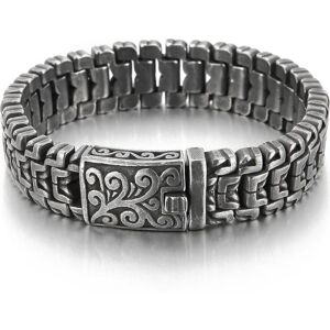 Maxpower (black, 19CM) Luxury Gold Color Solid Stainless Steel Men's Bracelets Man B Maxpower (black, 19CM) Luxury Gold Color Solid Stainless Steel Men's Bracelets Man B