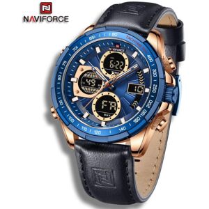 Maxpower (Gold And Blue, 260mm) Naviforce NF9197L Doul Display Men's Watches Quartz Maxpower (Gold And Blue, 260mm) Naviforce NF9197L Doul Display Men's Watches Quartz
