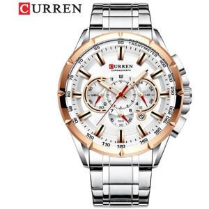 Maxpower (white) Curren New Causal Sport Chronograph Men's Watches Stainless Steel B Maxpower (white) Curren New Causal Sport Chronograph Men's Watches Stainless Steel B