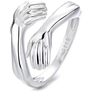 Maxpower (silver) Creative Silver Color Hand Hug Rings Creative Love Hug Adjustable Openi Maxpower (silver) Creative Silver Color Hand Hug Rings Creative Love Hug Adjustable Openi