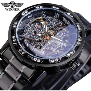 Maxpower (black,ivory) Winner Transparent Fashion Luminous Gear Movement Royal Design Men Maxpower (black,ivory) Winner Transparent Fashion Luminous Gear Movement Royal Design Men