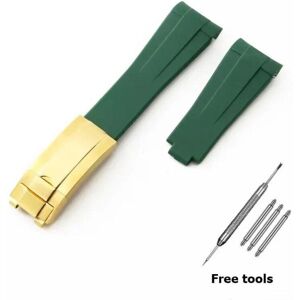 Maxpower (Army green-G 20mm no logo) 20mm 21mm Premium Silicone Strap For Rolex Submarin Maxpower (Army green-G 20mm no logo) 20mm 21mm Premium Silicone Strap For Rolex Submarin