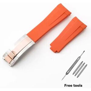 Maxpower (Orange-R-2 20mm no logo) 20mm 21mm Premium Silicone Strap For Rolex Submariner Maxpower (Orange-R-2 20mm no logo) 20mm 21mm Premium Silicone Strap For Rolex Submariner