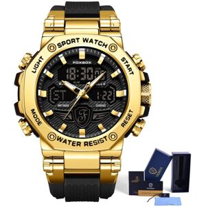 Maxpower (gold) Lige X Foxbox Fashion Sports Men's Watch Led Digital Clock Silicone Maxpower (gold) Lige X Foxbox Fashion Sports Men's Watch Led Digital Clock Silicone