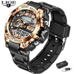 Maxpower (Rose Black) LIGE New Sports Men's Watches Top Brand Luxury Military Quartz Maxpower (Rose Black) LIGE New Sports Men's Watches Top Brand Luxury Military Quartz