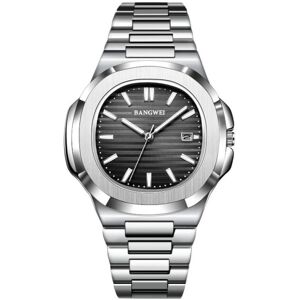 Maxpower (silver,black) 2024 New Luxury Men Quartz Watches 30m Waterproof Automatic Date Maxpower (silver,black) 2024 New Luxury Men Quartz Watches 30m Waterproof Automatic Date