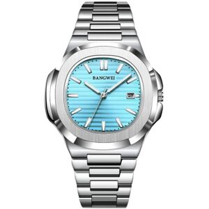 Maxpower (silver,azure) 2024 New Luxury Men Quartz Watches 30m Waterproof Automatic Date Maxpower (silver,azure) 2024 New Luxury Men Quartz Watches 30m Waterproof Automatic Date