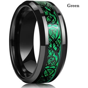 Maxpower (green, 11) 8 Colors 8mm Men's Stainless Steel Dragon Ring Inlay Red Green Maxpower (green, 11) 8 Colors 8mm Men's Stainless Steel Dragon Ring Inlay Red Green