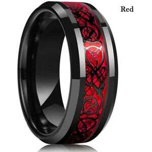 Maxpower (red, 12) 8 Colors 8mm Men's Stainless Steel Dragon Ring Inlay Red Green Bl Maxpower (red, 12) 8 Colors 8mm Men's Stainless Steel Dragon Ring Inlay Red Green Bl