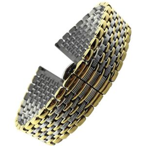 Maxpower (Middle Gold 12mm) 12/13/14/16/18/20/22mm Butterfly Buckle Watch Band Strap Sta Maxpower (Middle Gold 12mm) 12/13/14/16/18/20/22mm Butterfly Buckle Watch Band Strap Sta