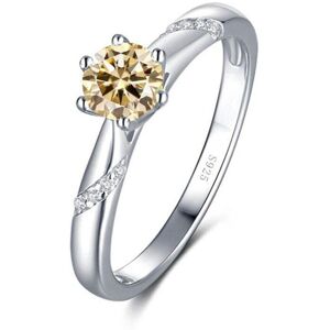 Maxpower (yellow, 6) Bague Ringen Real 1.0 Carat Moissanite Diamond Rings For Women Fine Maxpower (yellow, 6) Bague Ringen Real 1.0 Carat Moissanite Diamond Rings For Women Fine