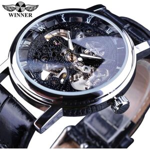 Maxpower (grey) Winner Transparent Golden Case Luxury Casual Design Brown Leather Strap M Maxpower (grey) Winner Transparent Golden Case Luxury Casual Design Brown Leather Strap M