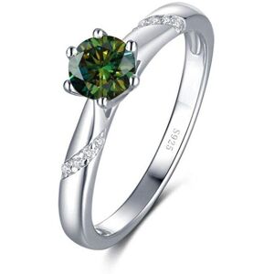 Maxpower (green, 5) Bague Ringen Real 1.0 Carat Moissanite Diamond Rings For Women Fine J Maxpower (green, 5) Bague Ringen Real 1.0 Carat Moissanite Diamond Rings For Women Fine J