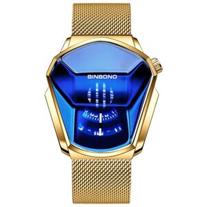 Maxpower (gold,blue, mesh band) Fashion Cool Locomotive Mens Watches Top Brand Luxury Qua Maxpower (gold,blue, mesh band) Fashion Cool Locomotive Mens Watches Top Brand Luxury Qua