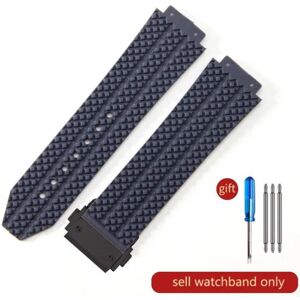Maxpower (J01-Blue-Black-Z2 24x17mm) For Hublot Yubo High Quality Silicone Waterproof Wa Maxpower (J01-Blue-Black-Z2 24x17mm) For Hublot Yubo High Quality Silicone Waterproof Wa