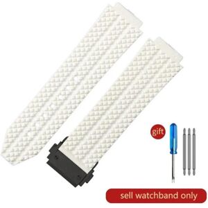 Maxpower (J01-White-Black-Z2 24x17mm) For Hublot Yubo High Quality Silicone Waterproof W Maxpower (J01-White-Black-Z2 24x17mm) For Hublot Yubo High Quality Silicone Waterproof W