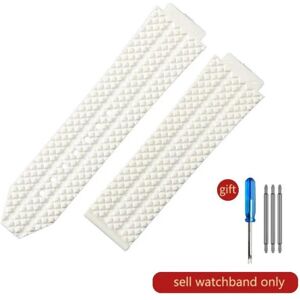 Maxpower (J01-White-No Buckle 26x19mm) For Hublot Yubo High Quality Silicone Waterproof Maxpower (J01-White-No Buckle 26x19mm) For Hublot Yubo High Quality Silicone Waterproof