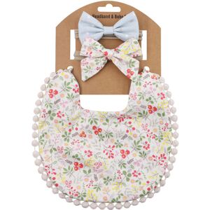 Maxpower (Silver) Baby Boys Girls Bibs & Headband Floral PrintS Tassel Dinner Saliva Towe Maxpower (Silver) Baby Boys Girls Bibs & Headband Floral PrintS Tassel Dinner Saliva Towe