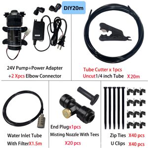 Maxpower (DIY 20m brass) New Quiet Garden Water Mist Spray Electric Electric Diaphragm Pu Maxpower (DIY 20m brass) New Quiet Garden Water Mist Spray Electric Electric Diaphragm Pu