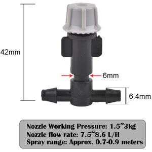 Maxpower (5Pcs) 5PCS Adjustable Copper Misting Nozzle 4/7mm Plastic Tee Connector Brass Maxpower (5Pcs) 5PCS Adjustable Copper Misting Nozzle 4/7mm Plastic Tee Connector Brass