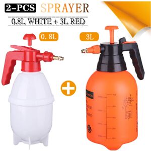 Maxpower (0.8L White-3L Red) 2-Piece Hand Pressure Water Sprayer Trigger Air Pump Garden Maxpower (0.8L White-3L Red) 2-Piece Hand Pressure Water Sprayer Trigger Air Pump Garden