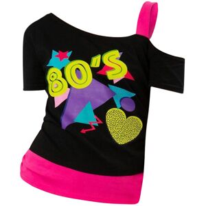 (XL, Black) Smiffys Womens/Ladies 1980s Printed One Shoulder T-Shirt (XL, Black) Smiffys Womens/Ladies 1980s Printed One Shoulder T-Shirt