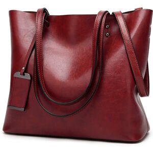 Unbranded (dark red) Elegant Women Leather Handbag Versatile Tote Shoulder And Crossbody B Unbranded (dark red) Elegant Women Leather Handbag Versatile Tote Shoulder And Crossbody B