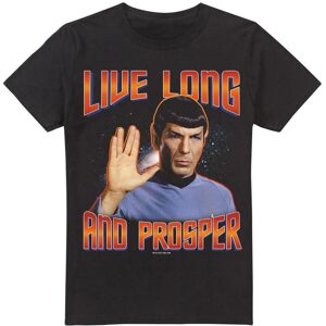 (S, Black) Star Trek Mens Original Live Long and Prosper T-Shirt (S, Black) Star Trek Mens Original Live Long and Prosper T-Shirt