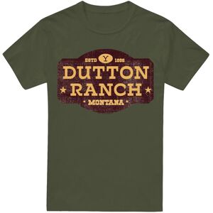 (XL, Military Green) Yellowstone Mens Dutton Ranch Distressed T-Shirt (XL, Military Green) Yellowstone Mens Dutton Ranch Distressed T-Shirt